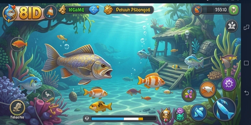 Gameplay memancing yang seru dan mendebarkan di 8ID.