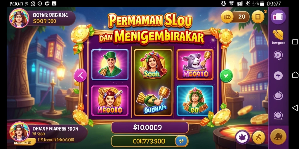 Tampilan gameplay slot C0077 yang mengasyikkan dan penuh warna.