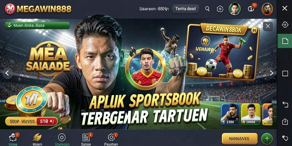 Tangkapan layar utama MEGAWIN888 menunjukkan antarmuka taruhan yang ramah pengguna.