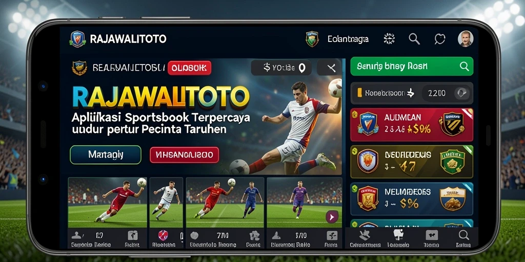 Screenshot gameplay RAJAWALITOTO menampilkan berbagai opsi taruhan olahraga.