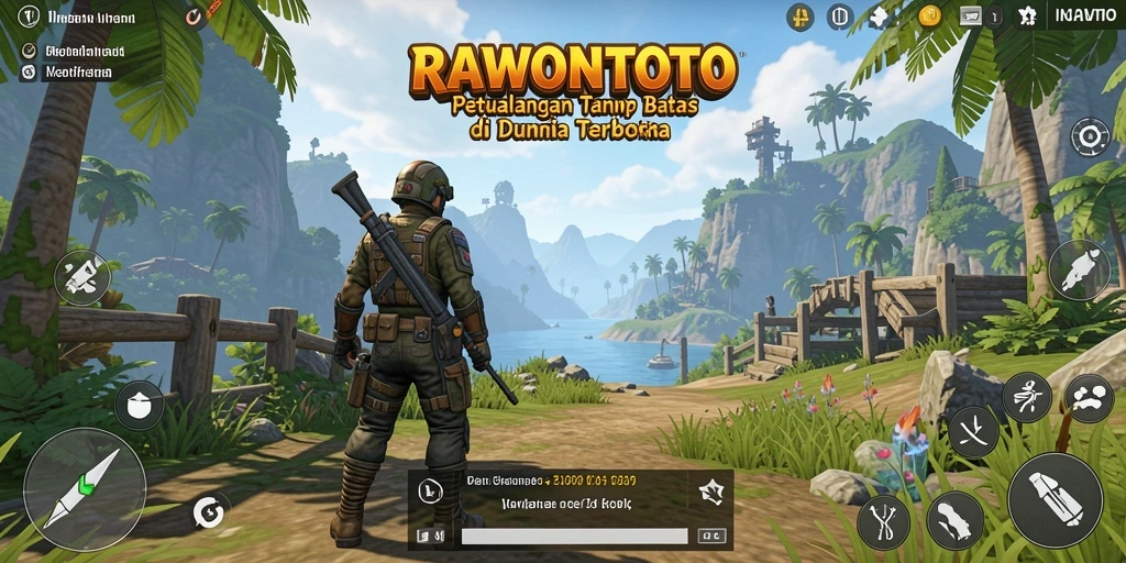 Gameplay Open World RAWONTOTO yang menakjubkan dan penuh petualangan.