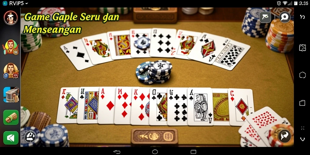 Tampilan gameplay Gaple yang menarik dan interaktif.