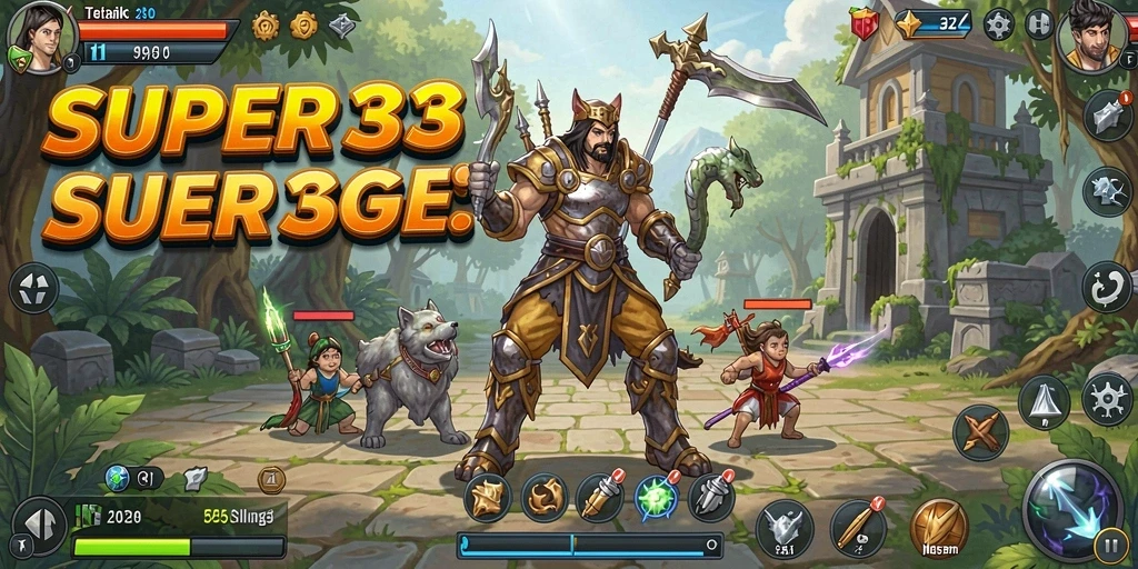 Screenshot SUPER33 yang menampilkan aksi strategi yang mendebarkan.